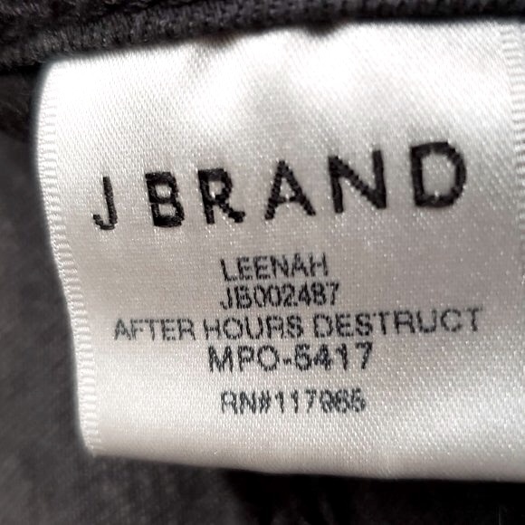 J Brand Leenah Black Distressed Knee Skinny Jeans 28 - Picture 7 of 8